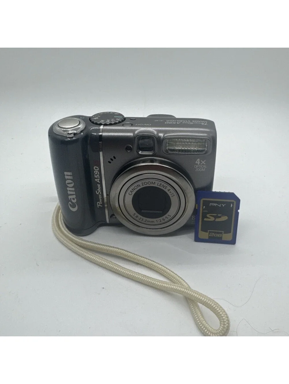 Canon PowerShot A590 IS 8.0MP Digital Camera Fully Tested & Works W/ SD Card